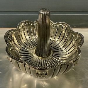 3” Godinger Silver Art‎ Co Ring Holder Delicate With Floral Design